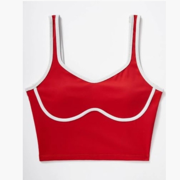 Red Women's Swimwear Top - Picture 3 of 3